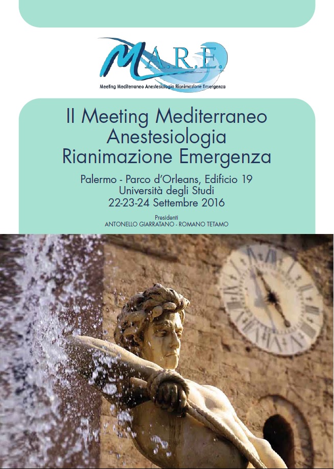 II Meeting Mediterraneo Anestesiologia Rianimazione Emergenza – Palermo, Parco d’Orleans Edificio 19, 22-23-24 Settembre 2016
