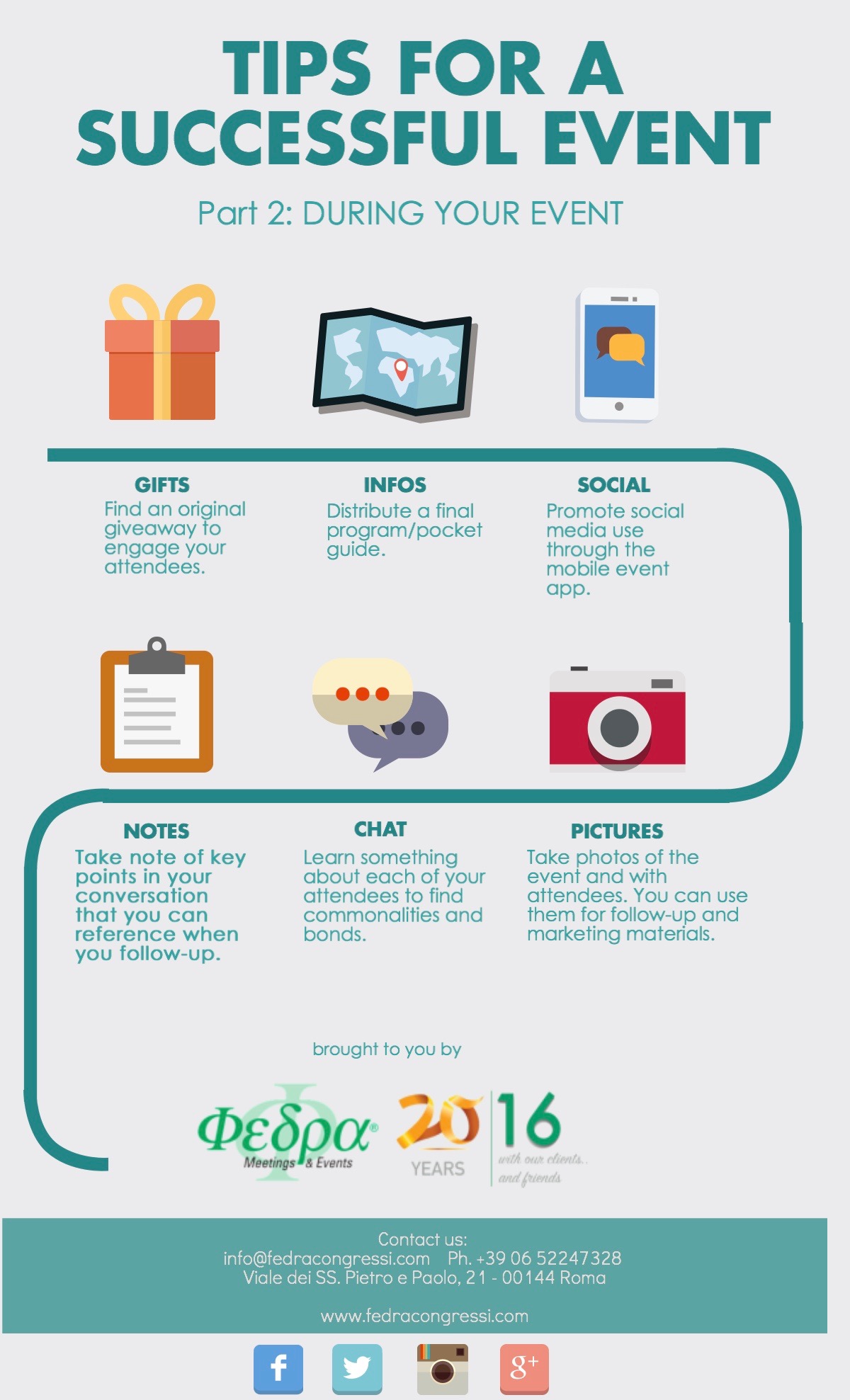 Tips for a successful event: DURING YOUR EVENT [Infographic]