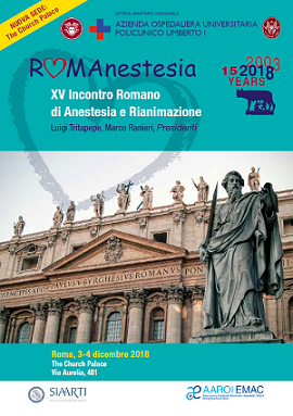 RomAnestesia 2018 – Roma, The Church Palace, 3 – 4 Dicembre 2018
