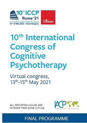 ICCP2021 – International Congress of Cognitive Psychotherapy – Virtual Meeting May 13th-15th , 2021